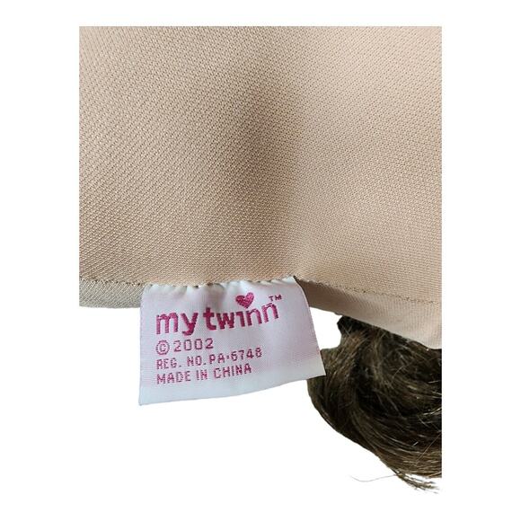 My Twinn 24" Doll 2002 Wearing PJs Poseable Long Dark Brown Hair Blue Eyes - Picture 11 of 16